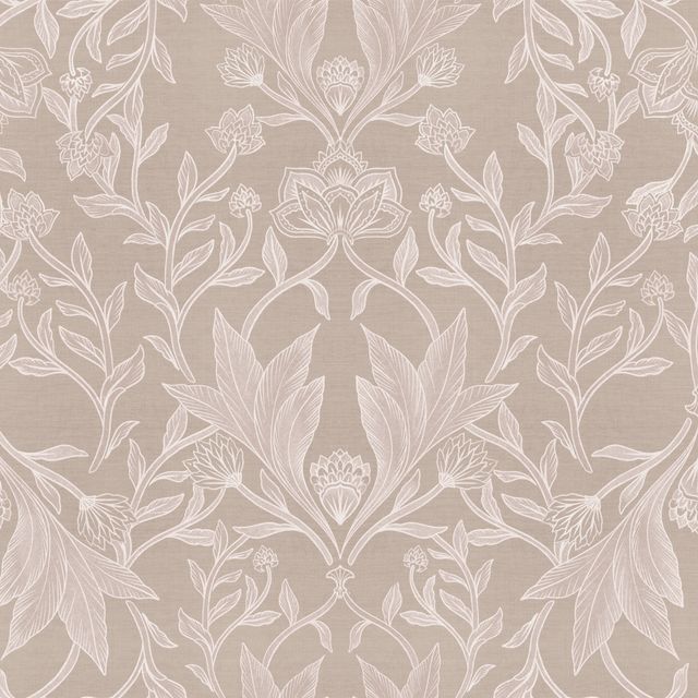 Kissen Morris damask florale beige