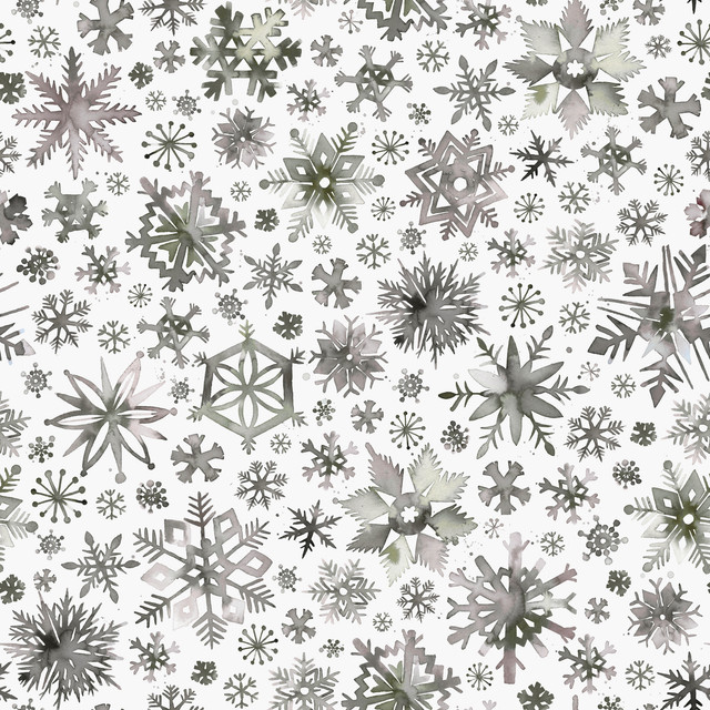 Bodenkissen Winter Snowflakes Gray
