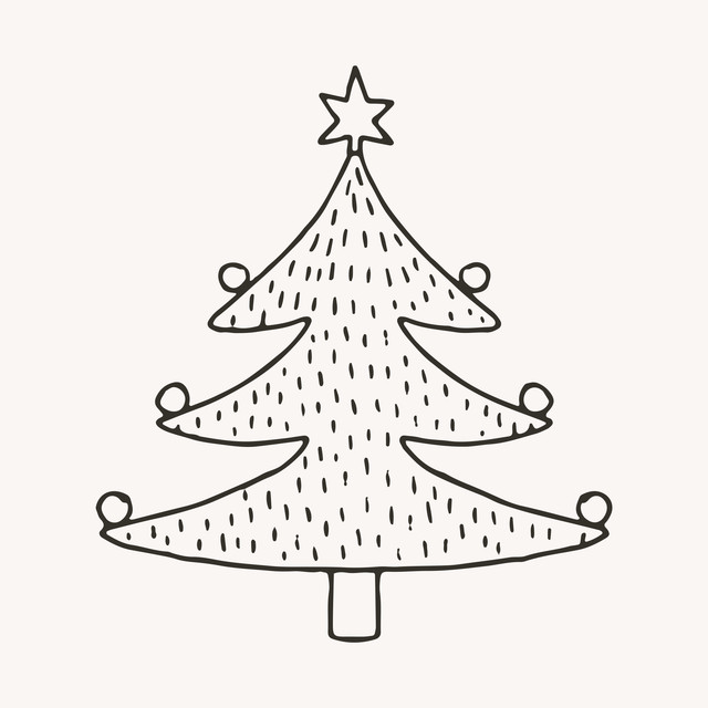 Sitzkissen Christmas Tree charcoal beige