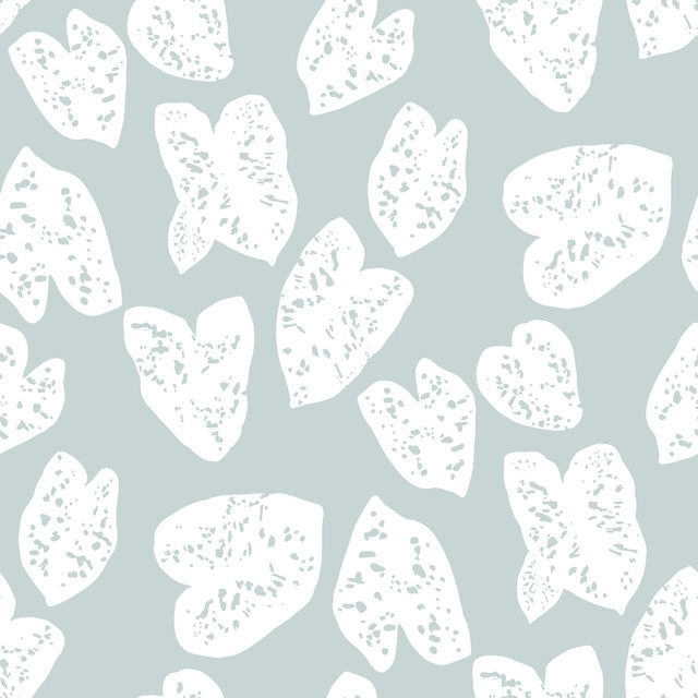 Textilposter leaf lover light blue