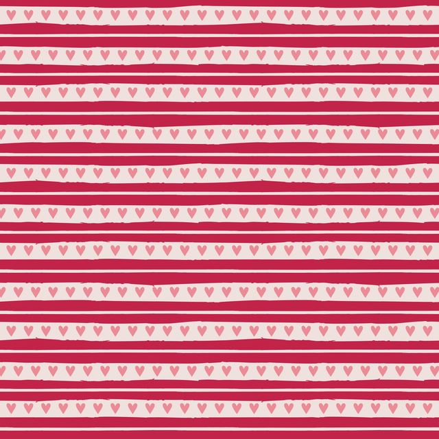 Tischset Streifen & Herzen Pink