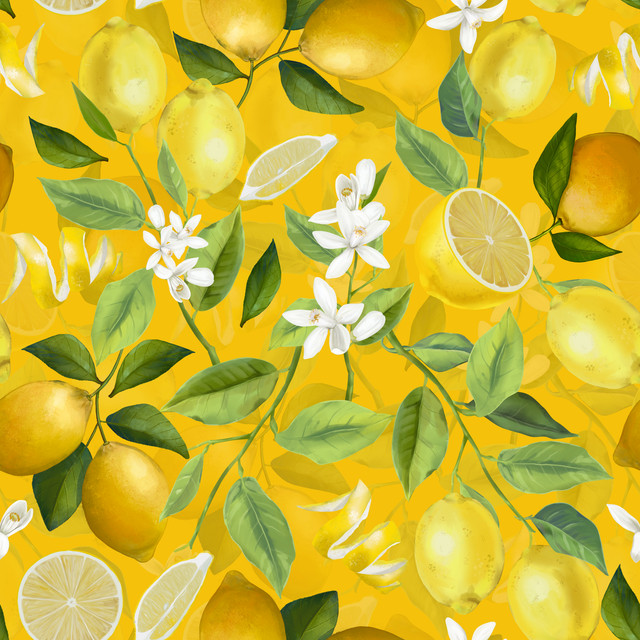 Dekovorhang Zitronen Limonade
