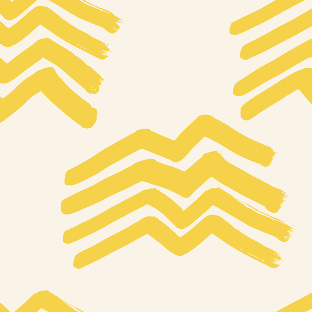 Textilposter Boho Mountains yellow on cream