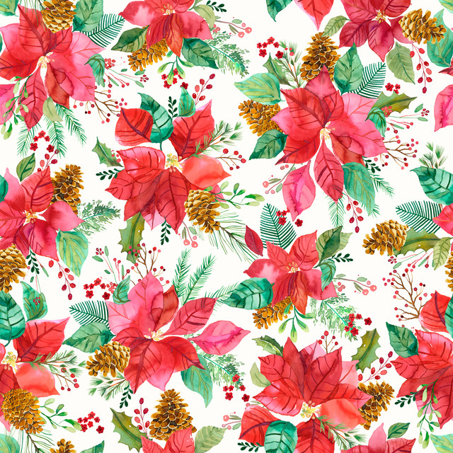 Kissen Poinsettia Christmas Plant