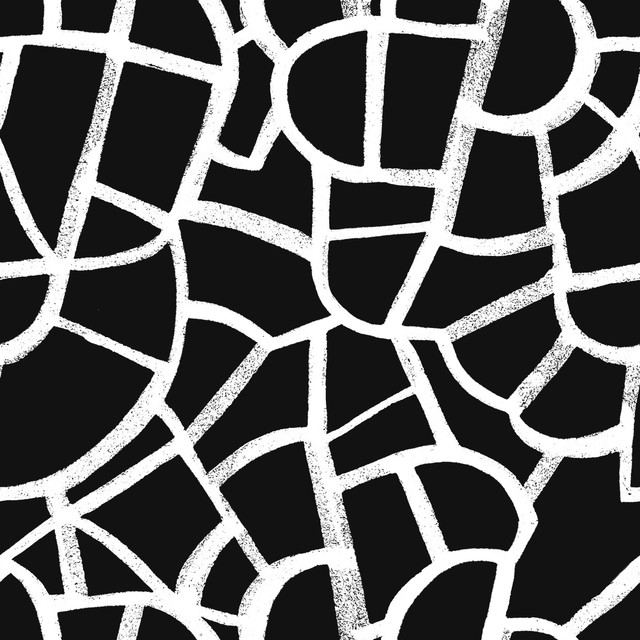 Tischläufer Abstract Shapes Schwarz