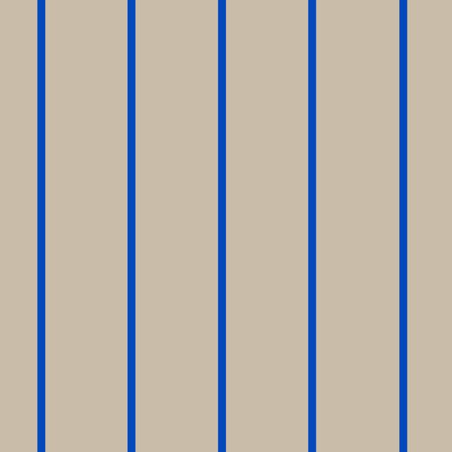 Meterware Schmale Streifen Blau & Beige