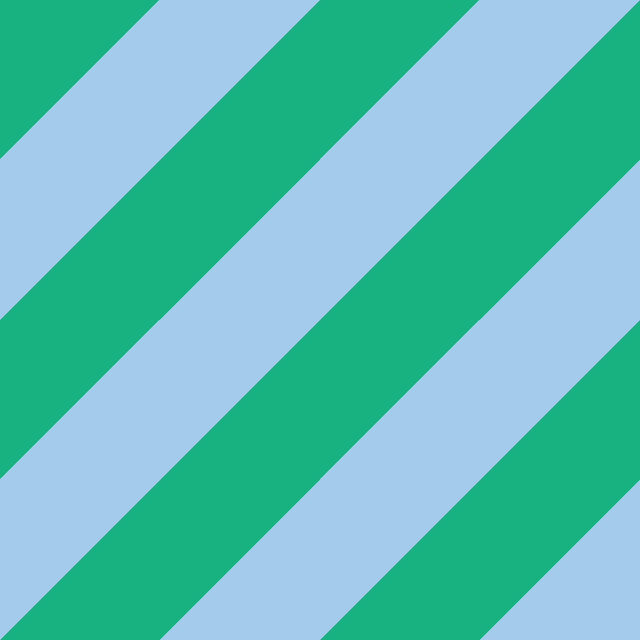 Bodenkissen Diagonale Streifen Grün & Blau