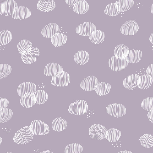 Bodenkissen Line Art | Dots | lavender