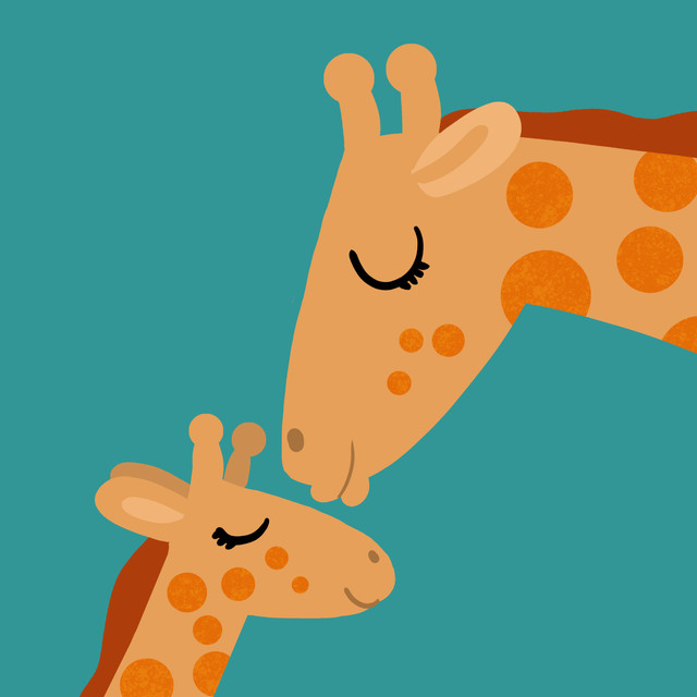 Textilposter Giraffenlove