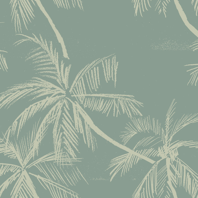 Textilposter Blueprint Palms sage