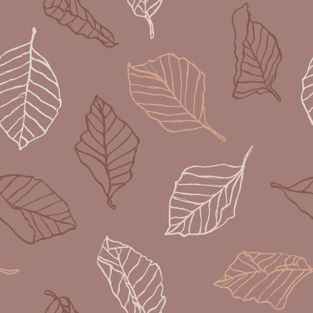 Kissen Sketched Autumn Leaves 3