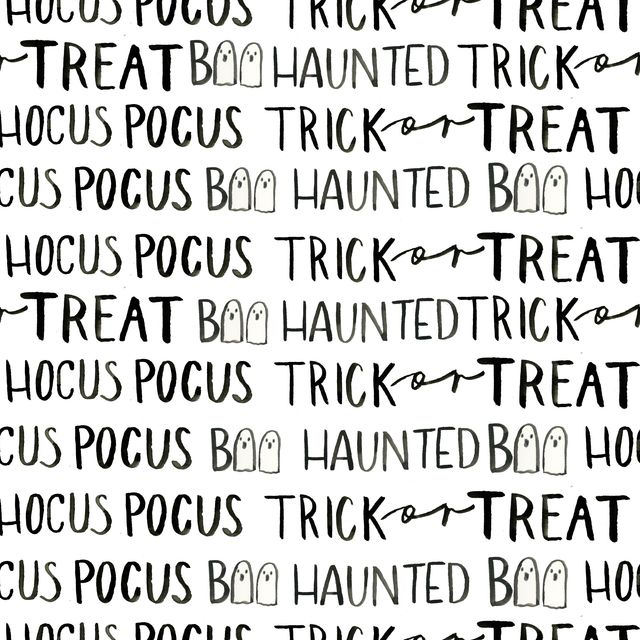Servietten Halloween Lettering Pattern