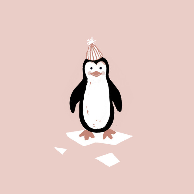 Textilposter Pinguin