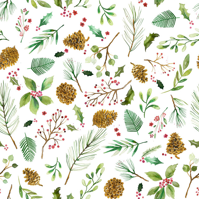 Kissen Christmas Botanical Plants