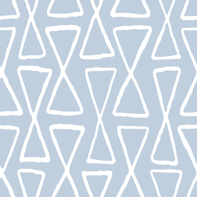Kissen Hourglass White on Blue