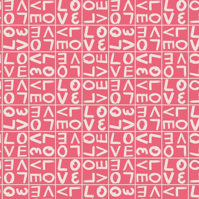 Textilposter Love Love Love Pink