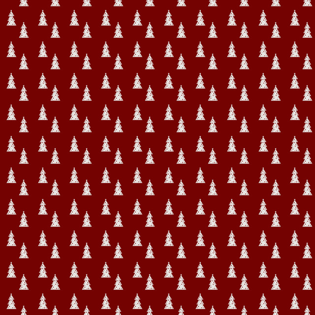 Tischläufer Muster Weihnachtsbaum auf Rot