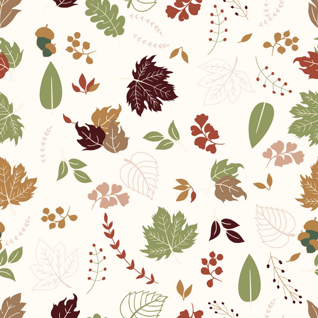 Textilposter Autumn Leaves Light Background