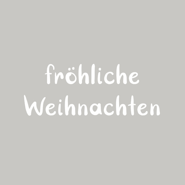Textilposter Fröhliche Weihnachten grau