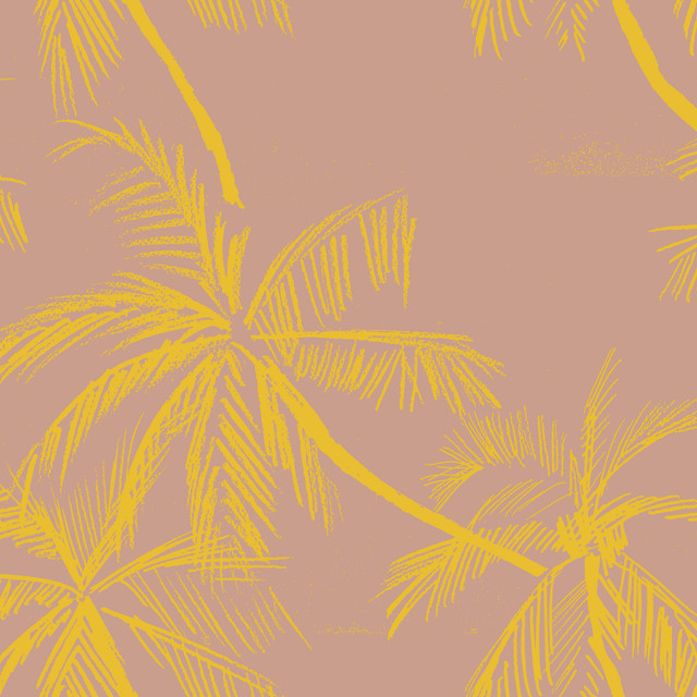 Bankauflage Blueprint Palms yellow rose