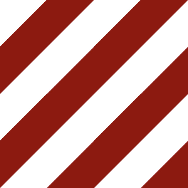 Kissen Diagonale Streifen Rot & Weiss