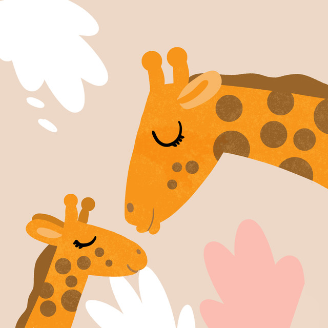 Bettwäsche Giraffenliebe beige