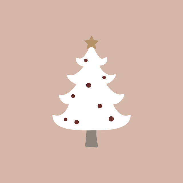 Textilposter Sparkling Christmas Tree nude