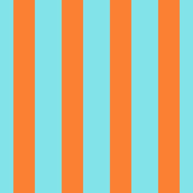 Bankauflage Bold Stripes blue and orange