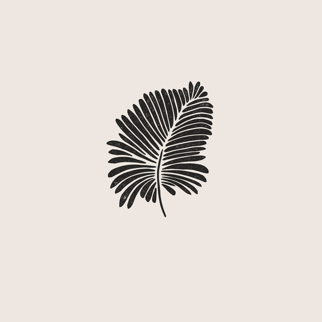 Kissen Palm Leaf black