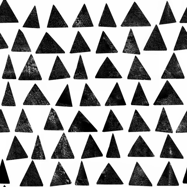 Flächenvorhang Triangles Black & White