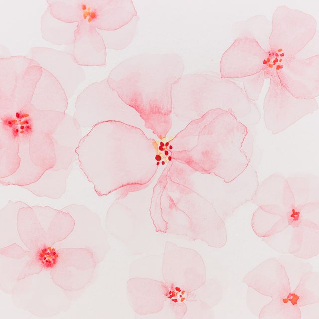 Textilposter Pink Spring flowers