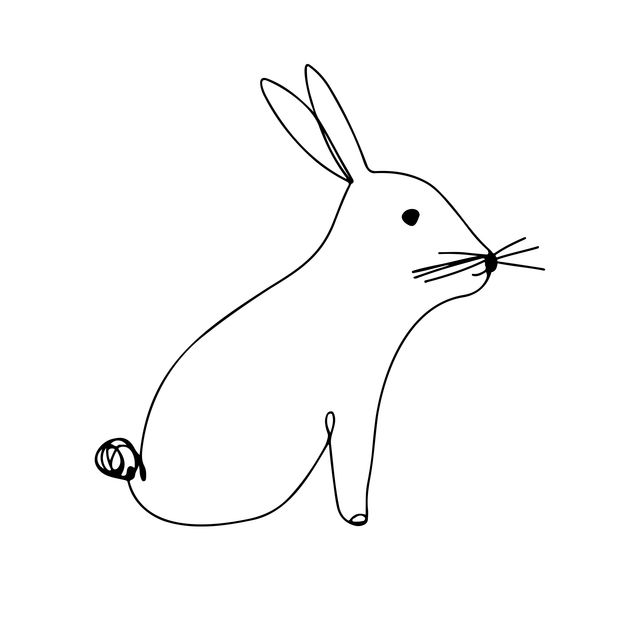 Kissen Simple Bunny