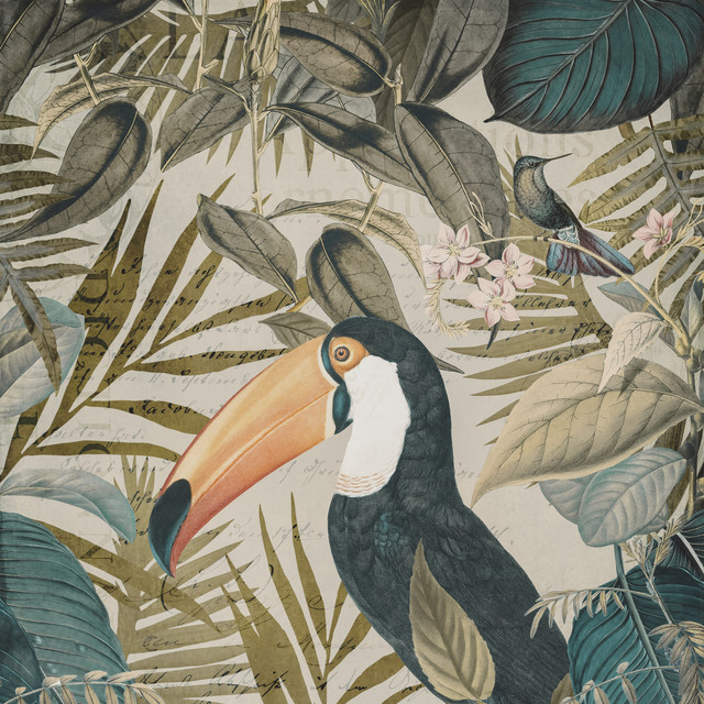 Textilposter Tukan im tropischen Dschungel