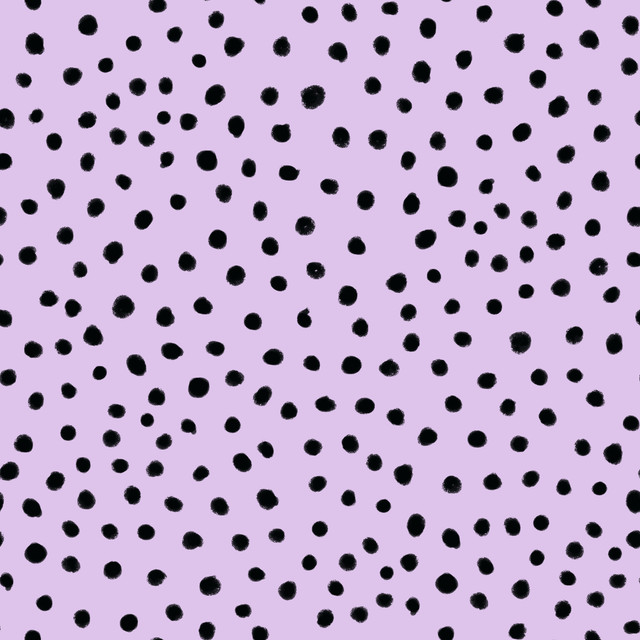 Textilposter Dots Purple & Black