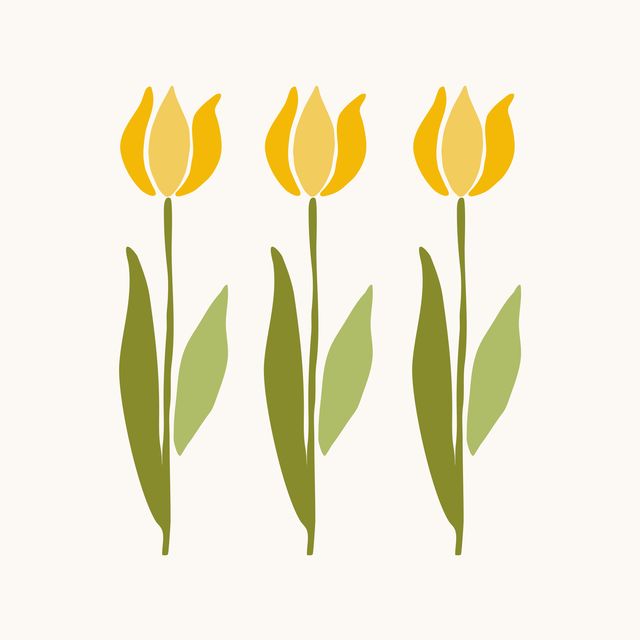 Tischset Yellow tulips