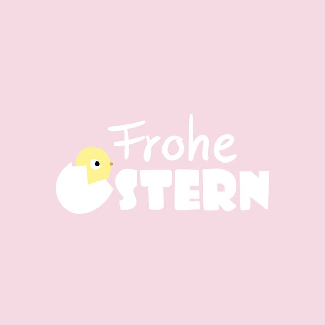 Textilposter Frohe Ostern rose