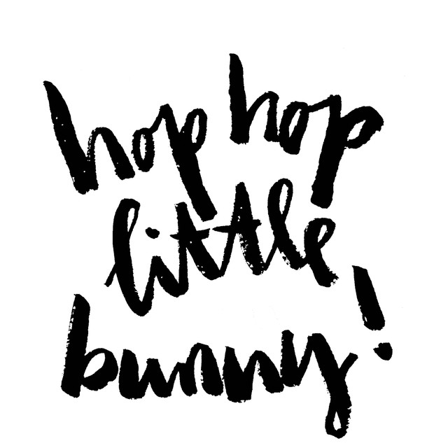 Textilposter Hop Hop little bunny