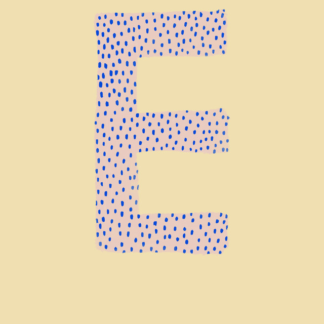 Textilposter Buchstabenmotiv E