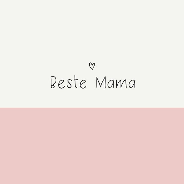 Textilposter Beste Mama halb rosa