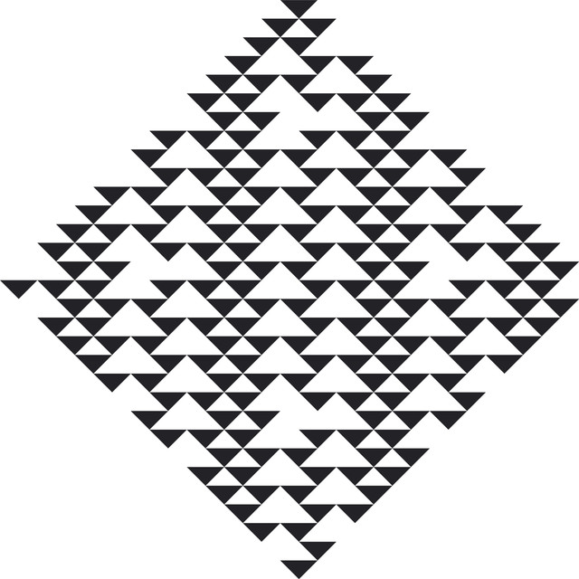 Bankauflage Boho Triangle Diamond Black