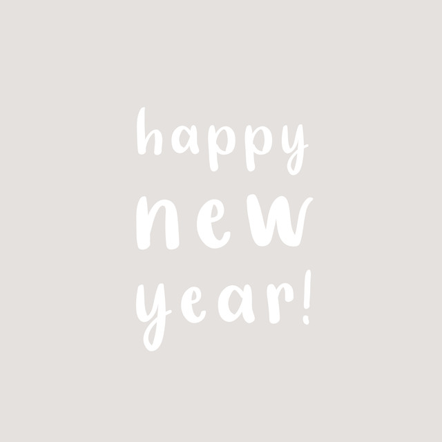 Kissen Happy New Year beige