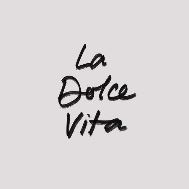 Textilposter La Dolce Vita Grau