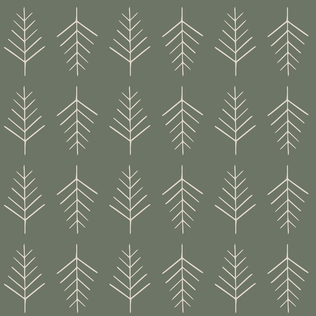 Sitzkissen Tannenzweige Muster grün