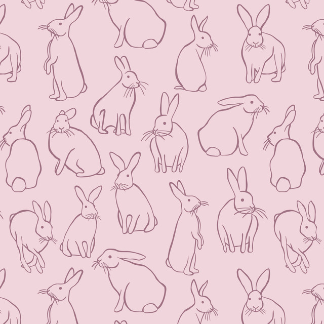 Dekovorhang Bunnies Rose