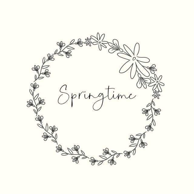 Textilposter Springtime Blumenkranz
