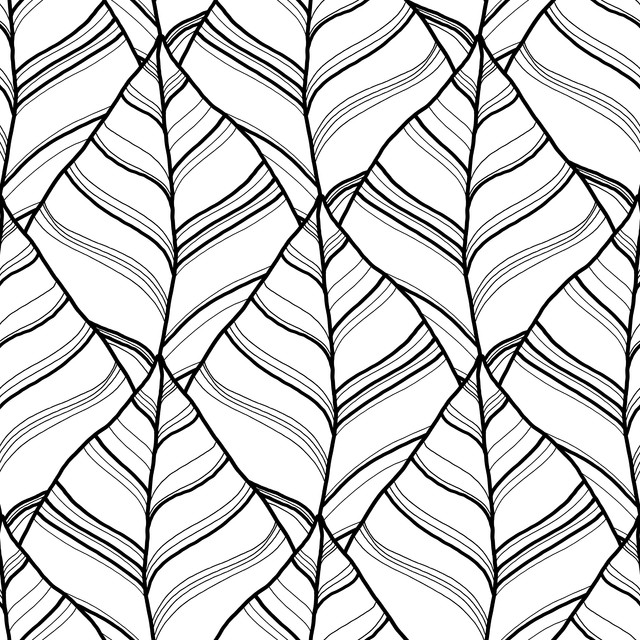 Textilposter Streifenliebe Blätter 1