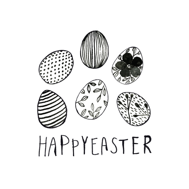 Textilposter Happy Easter Typo