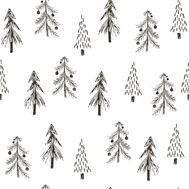 Tischdecke Weihnachtsbäume Winterwald