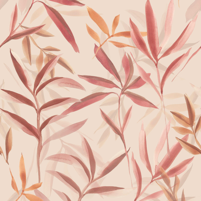 Kissen Blush Pink Tropical leaves