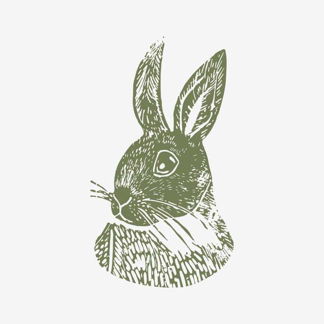 Textilposter Bunny grün
